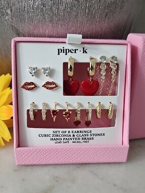 Piper-K Set of 8 Earrings